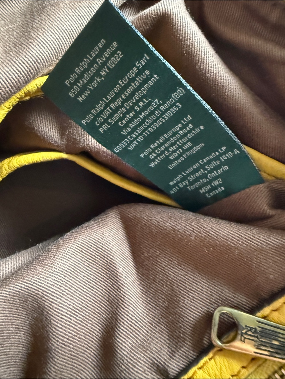 Ralph Lauren Grande Amarillo Canario Cuero Suave Handbag - Picture 3 of 8